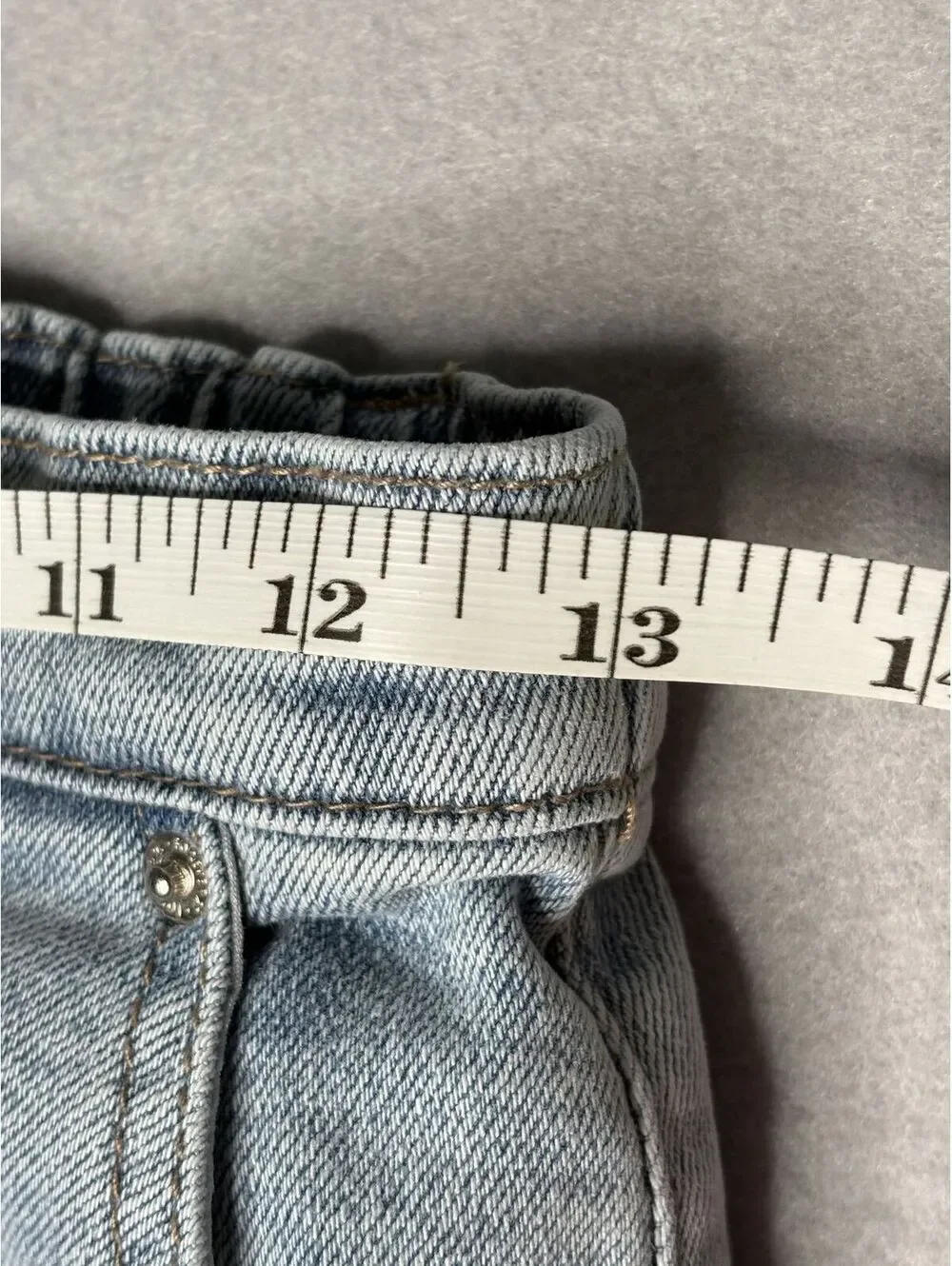 Forever 21 Kids Light Wash Denim Cargo Pants Size 11/12